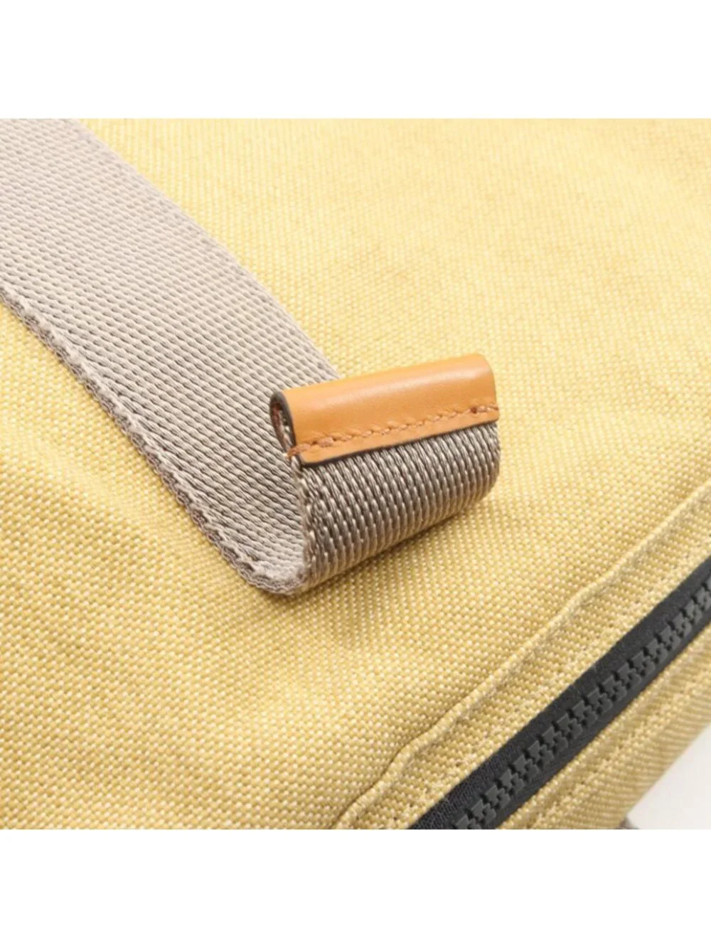 Loewe Tote Bag Eye Nature Eln 2-Way Beige Yellow Gray Canvas Leather